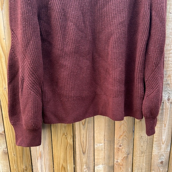 & Other Stories Rich Burgundy Turtleneck Sweater - Picture 3 of 6